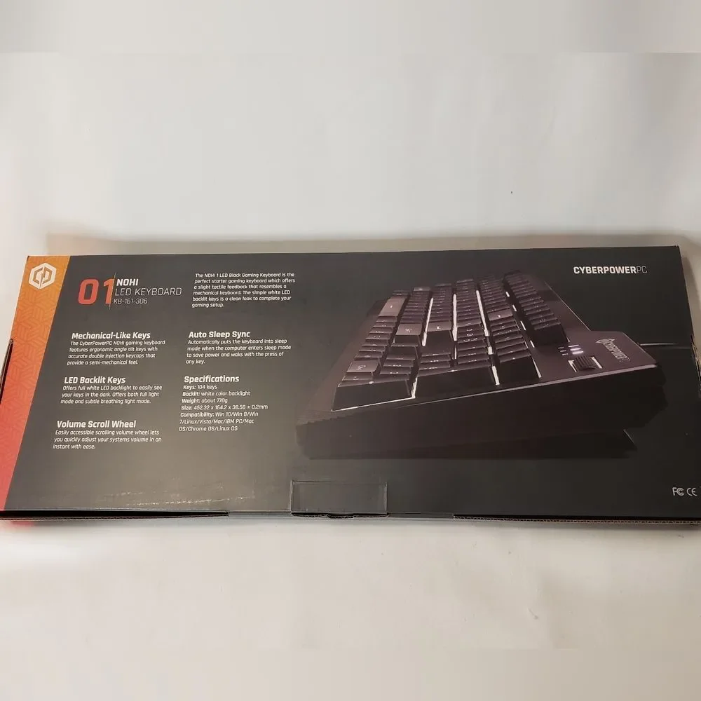 Cyberpower gaming Keyboard NEW in box NOHI KB-161-306